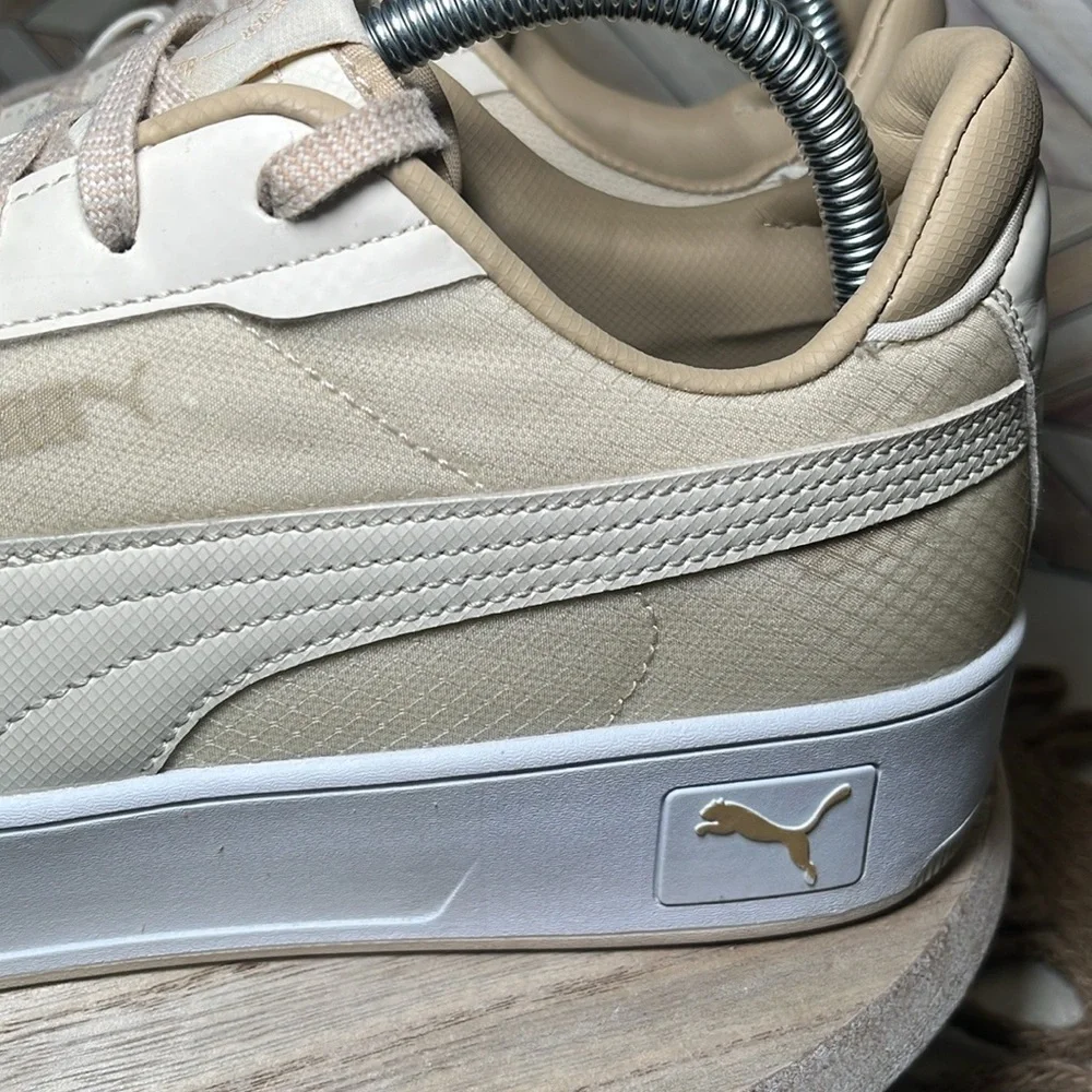 PUMA Carina Street Better Platform Sneakers Cream & White Casual‎ Comfy Leather